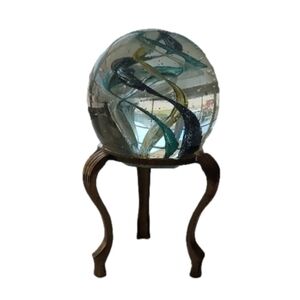 Vintage hand blown art glass paperweight - Magnum size